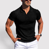 Martin™ | Strickpoloshirt mit Rippkragen