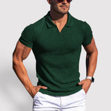 Martin™ | Strickpoloshirt mit Rippkragen