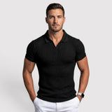 Martin™ | Strickpoloshirt mit Rippkragen