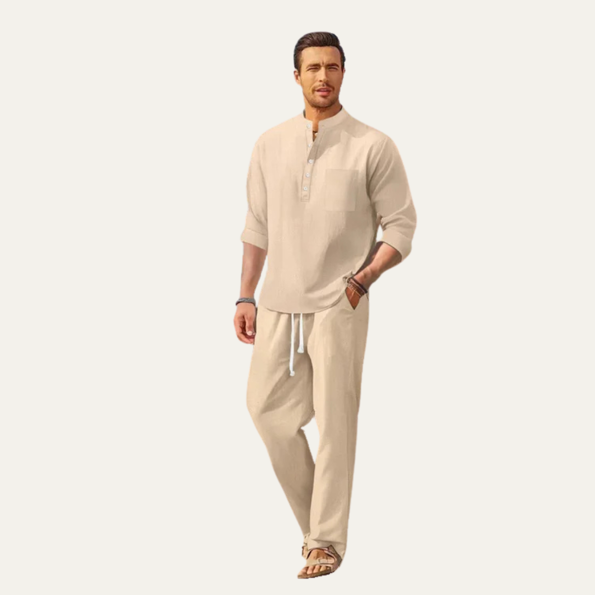 Tobias™ | Sommer-Set Stehkragen-Hemd