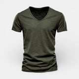 Thees™ | Elastisches Doppelpack-T-Shirt mit V-Ausschnitt