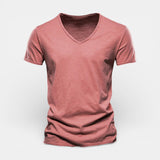 Thees™ | Elastisches Doppelpack-T-Shirt mit V-Ausschnitt