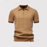 Oskar™ | Schmales Poloshirt mit Frontreißverschluss