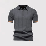 Oskar™ | Schmales Poloshirt mit Frontreißverschluss