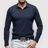 Adrian™ | Leichtes Langarm-Poloshirt in ruhigem Design