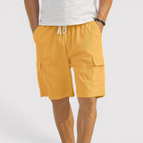 Hauke™ | Feingerippte Shorts mit Kordelzug