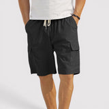 Hauke™ | Feingerippte Shorts mit Kordelzug