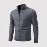 Ortwin™ | Strickjacke mit Stehkragen und Reißverschluss
